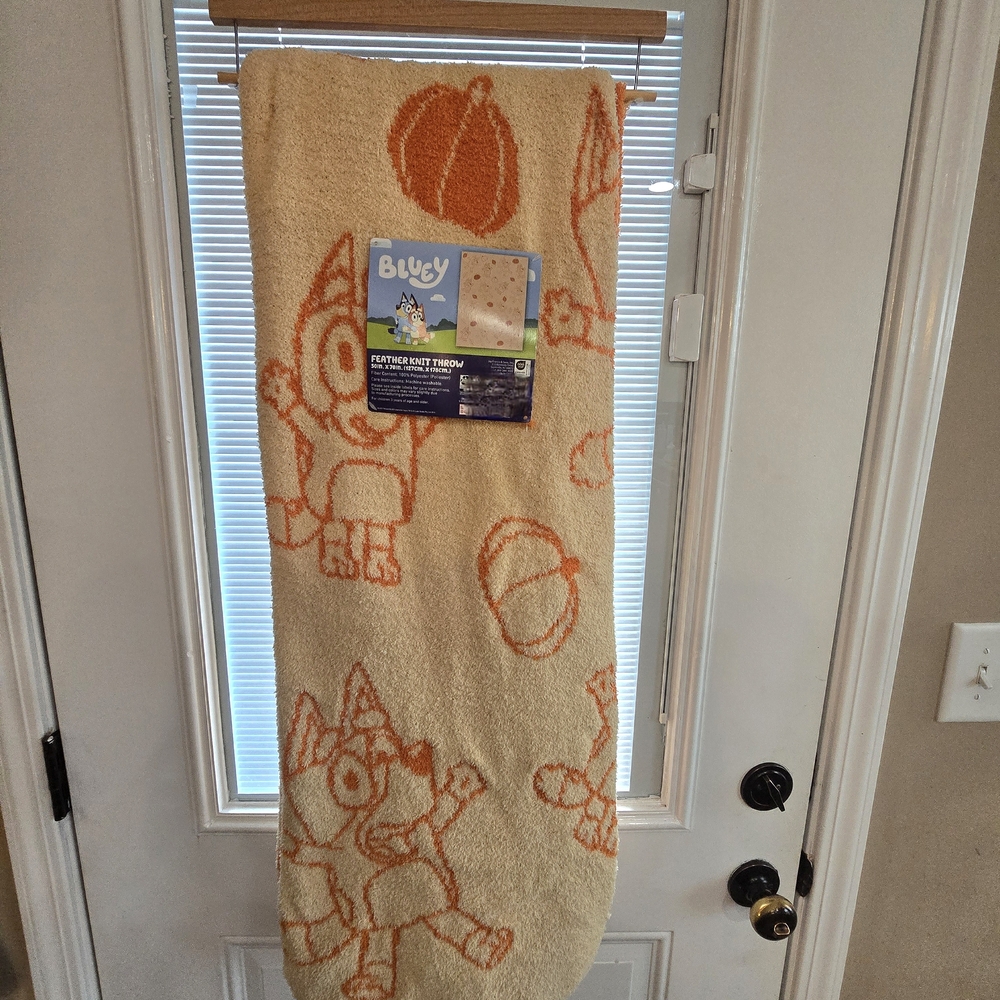 Disney Cream and Orange Throw Blanket